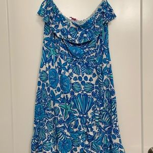 Lilly Pulitzer Strapless Printed Dress in XL